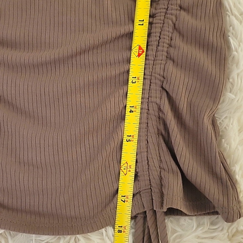 Intimately Free People Taupe Ribbed-Knit Crop Top, sz S - Picture 5 of 9